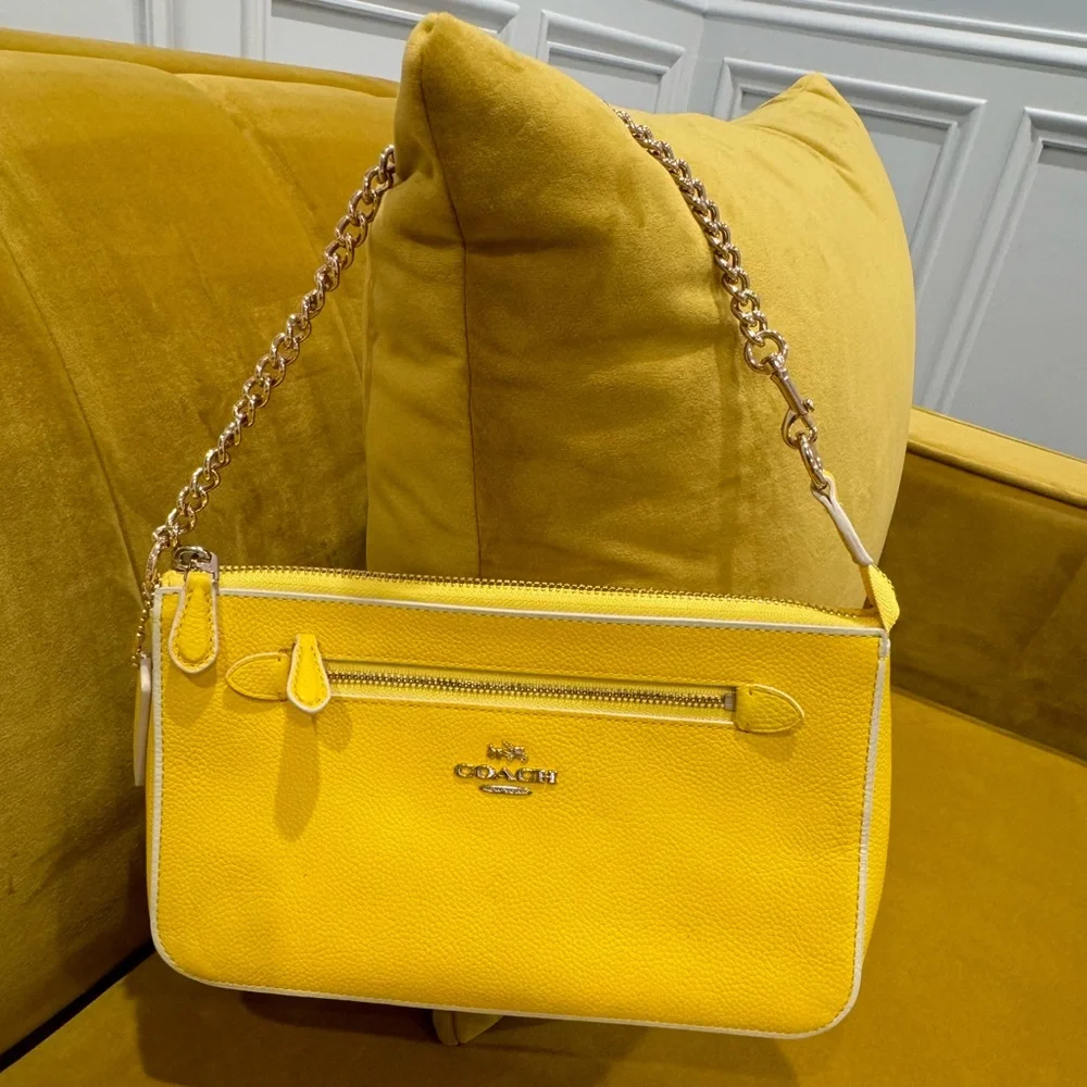 COPY - Coach, Canary, yellow, leather, mini handbag.. - Picture 2 of 7